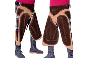 EQUESTRIAN STORE 65cm-25" Tablier de maréchal-ferrant, tablier de sabot en cuir complet de maréchal haut de gamme, tablier d’outil de maréchal-ferrant en daim véritable, soin des sabots de tondeuse, tablier réglable