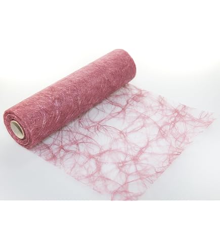 Sizo Flor Nastro Tavolo Rosa 20 Cm X 25 Metri - Rotolo Per Decorazioni Matrimonio E Festa