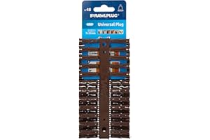 Rawlplug 68555 7 x 30 mm con tasselli, confezione da 48 pezzi, colore: marrone