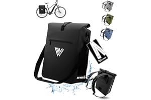 MIVELO Fahrradtasche für Gepäckträger - 3in1 Gepäckträgertasche Rucksack Umhängetasche - 100% wasserdicht und PVC-frei - mit 