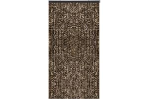 Arsvita Flauschvorhang Türvorhang (90x220 cm) in Beige-Braun - Raumteiler, Sichtschutz für Ihre Balkon/Terrassentür - Insektenschutz