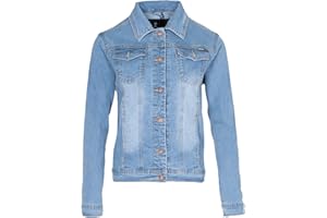 NOROZE Women’s Washed Detail Denim Jacket | Ladies Trucker Classic Western Design Denim Jeans Jacket ALL UK SIZES