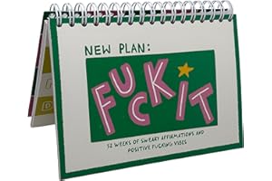 52 Weeks of Sweary Affirmations and Positivity Quotes Puns Positive Vibes Swear Words Gift Motivational Planner Calendar Flip Chart Desk Pad for Office Desk from All Things Nice