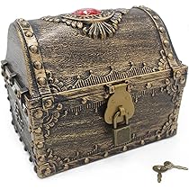 Scrigno Del Tesoro In Legno Vintage Con Lucchetto - 18x11x10cm - Foto 13