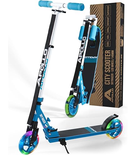 Trottinette Pliable BOPSTER - Enfant 5-14 Ans, Guidon Réglable, 2 Roues PU