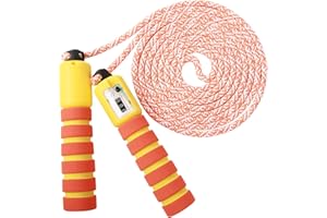 KONVINIT Skakanka dla dzieci, skakanka z licznikiem dla dzieci, wbudowany regulowany licznik i miękki uchwyt do gry fitness w szkole lub aktywności