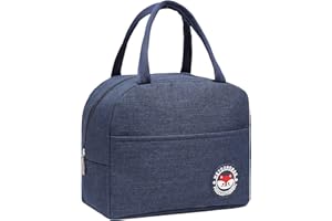 NHHEO Borsa Frigo Piccola, Borsa Frigo Piccola Pranzo Ufficio, Borsa Termica Piccola, Borsa Termica per Ufficio Lavoro Scuola Viaggi Campeggio All'Aperto Picnic (Blu 6L)
