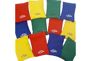 Lusum 12 Pack Bean Bags Filled with Original Natural Maize Kernels and Stay Fresh Bag for School Sports, Carnival Games or Bean Bag Toss Game. 12 Cornhole Bean Bags. Bean Bags Kids Throwing Set