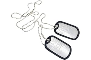 THEDOGTAGCO Coppia di targhette per cani in acciaio inossidabile, in stile Pete Mitchell Maverick