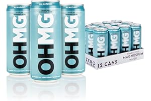 OHMG Sparkling Magnesium Water | 12 Cans x 330ml Sparkling Water | Zero Calories, Zero Sweeteners, Zero Sugar | Health Drinks | Energy Drinks |60mg Magnesium