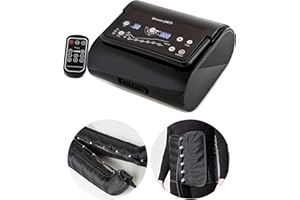 Dinamicamed ® Premium 6.0 Pressoterapia Linfodrenaggio Professionale Digitale Compact, Pressoterapia per Casa con 6 Programmi Di Lavoro, 6 Camere d'Aria con 2 Gambali XL e Fascia Addome