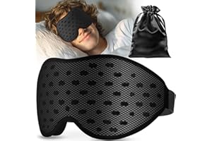 ‎UMISLEEP Umisleep 100 % lichtdichte atmungsaktive Schlafmaske für Herren & Frauen – 2025 Edition, 3D Schlafbrille, ultraleicht & bequem, mit Aufbewahrungstasche, für Reisen, Flugzeug, Nachtschicht, Schwarz