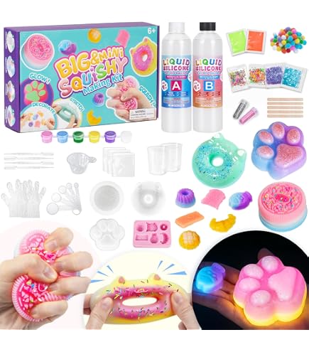 Doctor Squish Squishy Maker – Crea 8 Squishies Personalizzati, Set Completo Con Melma, Palloncini TPR, Glitter E Clip, Età 8+, Gioco Sensoriale E Creativo