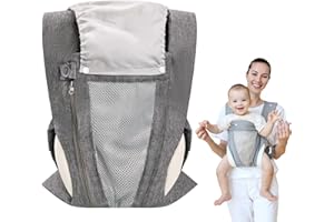 CARPLUSSTUDIO Baby Carrier - 4-in-1 Baby Carrier Newborn to Toddler, Baby Sling, Breathable Zipper & Belt, Adjustable Front and Back Baby Carrier for 7-40lbs Baby Carriers from Newborn