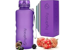 Hydracy Gourde d'Eau 2L sans BPA, Bouteille avec Marqueur de Temps, Infuseur et Verrouillage Sécurisé - Housse en Néoprène, Étanche, Anti-Fuite, Réutilisable, Légère - Idéal pour Sport, École, Travail