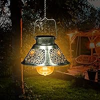 infinitoo Solarlampe für Außen, LED Solar Laterne Aussen, Solarleuchte Hängend Dekorative Solarlampen, Wasserdichte…