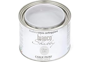 BIANCO SHABBY CHALK PAINT Grigio Pietra Pittura Shabby Chic Vintage per Mobili e Pareti EXTRA OPACO (500 ml)