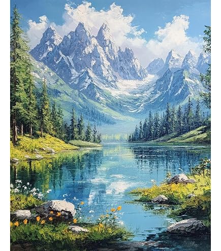 Cornice per pittura con i numeri per adulti Kit Fiori di rosa colorati da colorare con i numeri Regalo fai da te fatto a mano per decorazioni per la casa 40x40 acquista