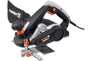 Meister Elektrisk hyvel MEH 900-2, 900 W – hyvelbredd 82 mm – spåndjup 3 mm – vikdjup 15,5 mm – Med sido- och falsdjup stopp