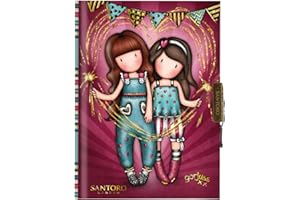 SANTORO Safta, diario Gorjuss Fairground Fireworks 12,8 x 17,5 x 2 cm Unisex-Bimbi, multicolore, Talla única