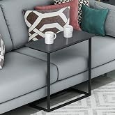 Delicate Side Table, Multi-Purpose Side Table with Metal Legs, Anthracite/Black