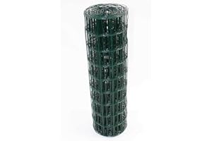 EASIPET Green PVC Coated Steel Wire Mesh Fencing 90cm Garden Galvanised Fence (25m) 21713