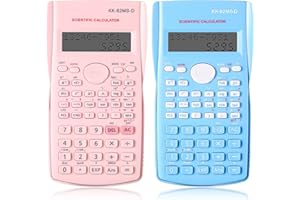 PHOTECT 2 Sets Scientific Portable Calculators Functional Engineering Scientific Calculator with Multiple Modes Graphing Function Suitable for student School Business Office Home Program System Pink and Blue