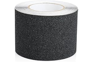 BOMEI PACK Nastro Antiscivolo Nero 10 cm x 5 m, per Scale, Gradini, Pavimenti, Autoadesivo
