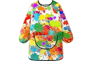 MESU Kids Art Smocks Long Sleeve Apron Waterproof Artist Painting Children Apron