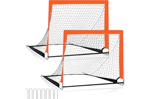 Artanchao Lot de 2 But de Foot pour Enfant,Cage de Foot Pliable pour Les Pelouses de Jardin Extérieures,120x90x90cm