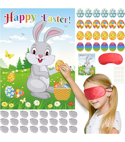 Gioco Gonfiabile Lancio Anelli Con Coniglietti - Per Feste Pasqua E All'aperto