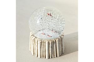 MINGFUXIN Palla di neve cardinale, palla di neve con uccellino rosso, animale fiocco di neve in vetro, per adulti e uomini, compleanno, 100 mm, San Valentino, palla di neve senza musica