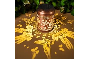 Birthday Gifts for Women, KagoLing Hummingbird Garden Ornaments Outdoor Hanging Solar Lanterns for The Garden Lights, Waterproof Metal Hummingbird Unique Presents Birthday Gifts for Women Mum Grandma