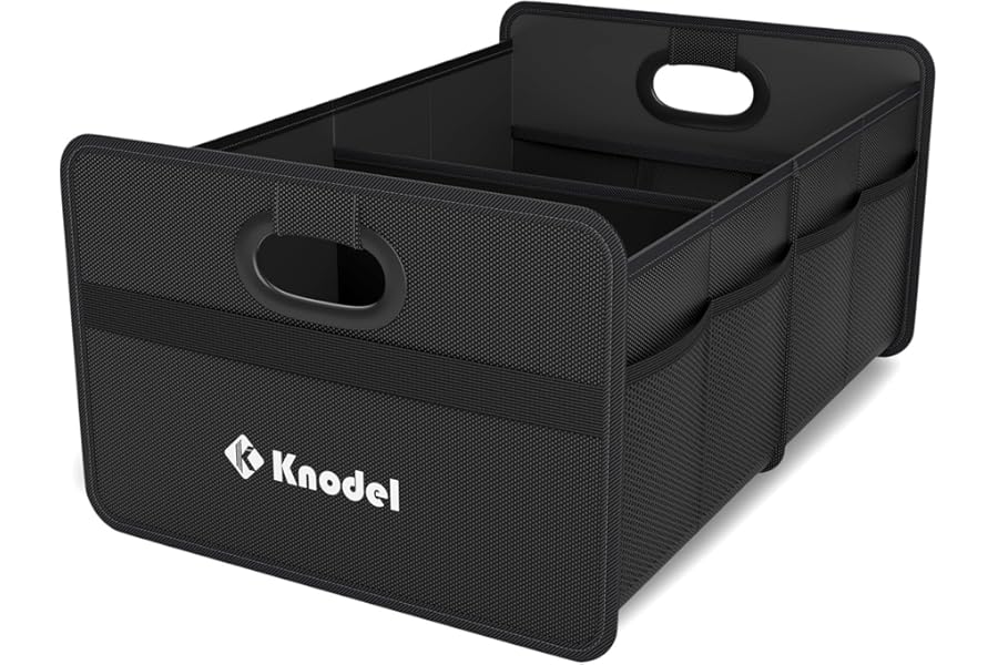 K KNODEL Car Boot Organiser, Foldable Car Boot Storage, Automotive Consoles & Organisers (Mini, Black)