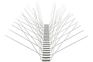 Mosali Edelstahl Taubenspikes – 6-Reihiger, Hochwirksamer Vogelschutz für Balkon, Dach und Fensterbank – Wetterfest & Rostfrei – Größen 1m, 3m, 5m, 10m, 25m (1 Meter)