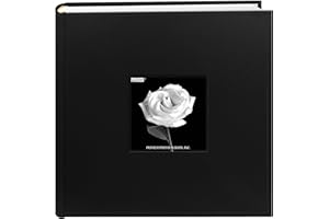 PIONEER PHOTO ALBUMS Pioneer álbumes de Fotos 200 Bolsillo Cosido Piel sintética Cubierta de Marco álbum de Fotos, 4 por 15,24 cm, Color Negro