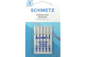 Schmetz ELx705 SUK CF - Agujas para máquina de coser (5 unidades, grosor 80/12 y 90/14)