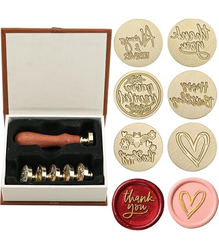 WUERLIN Weihnachts-Wachssiegel-Set – Mit Weihnachtsmann & Schneeflocken Stempel, Wachsperlen, Löffel & Zubehör