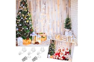 XULISHENG Christmas Backdrop Photography 7x5ft Christmas Backdrop Scene Banner Rustic Wood Wall Background Decoration Christmas Photography Props for Christmas Home Decoration Photography Props