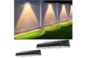 Delaiglow Applique Murale Extérieur Solaire Étanche IP67, 2 Unité Lumiere Solaire Exterieur Blanc avec 3 Modes Lampe Solaire Exterieur Puissante pour Cour, Jardin et Clôture