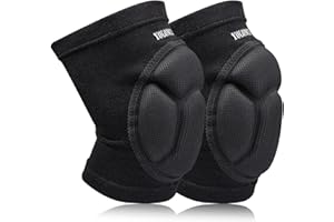Viexpand 1 Paar Knieschützer, Schwamm Rutschfest Knieschoner, Knieschoner Sport Beschützer Verdickung Anti-Kollision Knie,Atmungsaktiv Hohe Elastizität, für Damen & Herren,Schwarz,L
