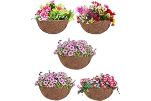 Youning Lot de 5 inserts en coco pour suspension de fleurs, ronds, en fibre de coco naturelle, pour panier suspendu, fleurs, légumes, 30 cm