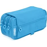 office box Triple Pencil Case The Orginal - Pencil Holder with Zip, Multiple Pockets, Schedule and ID and Strap to Carry in Y