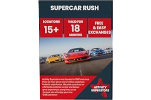 Activity Superstore Supercar Rush Driving Gift Experience Voucher, Available at 15+ UK Locations, Driving Experience Days, Birthday Gifts, Car Gifts