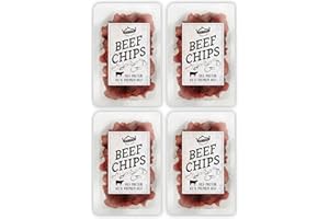 ‎CRAFTSMAN FINEST FOODS Craftsman Beef Chips | hauchdünn geräuchertes Rindfleisch | Proteinreiches Trockenfleisch | 100% Rind | knusprige Beef Jerky Chips für Party | Meat Snack to Go | Glutenfrei (4 Packungen)
