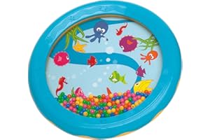 Halilit Children's Ocean Drum. Bead Sea Sound Wave Musical Instrument. BPA Free. Robust Kids Sensory Percussion Toy for Toddlers. Age 12 months +