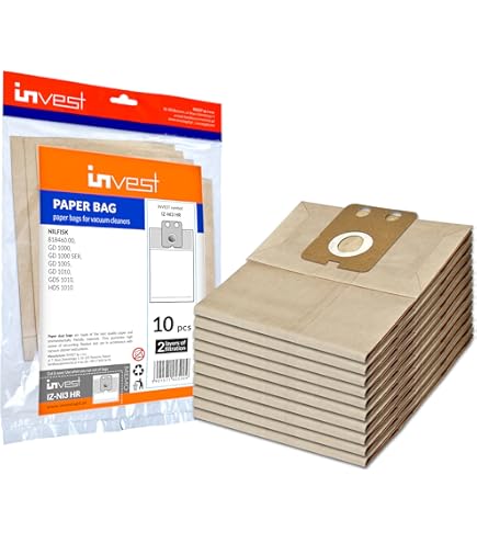 5x Staubbeutel Für Nilfisk GD 710, 910, 1000, 1010, 2000 - Profilters Ersatzbeutel