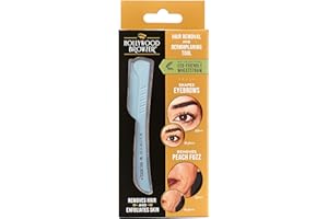 Hollywood Browzer Dermaplaning Tool for Face, Eyebrow Shaping, Removing Unwanted Hair, Exfoliating Tool for Women - Aquamarine