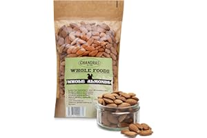 Chandra Whole Foods – Almonds 1KG - Low-GI Almonds for Snacking, Smoothies, Baking & Cooking - Gluten-Free, Keto & Vegan-Friendly, Rich in Protein & Vitamins & Fibre