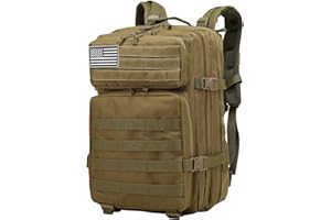 Delgeo Mochila Tactica 25L/45L Militar,Gran Capacidad Mochila,Plegable Impermeable Mochila Para Montañismo,Senderismo,Camping y Viajes